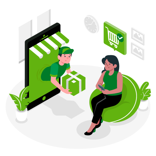 Illustration of meal delivery