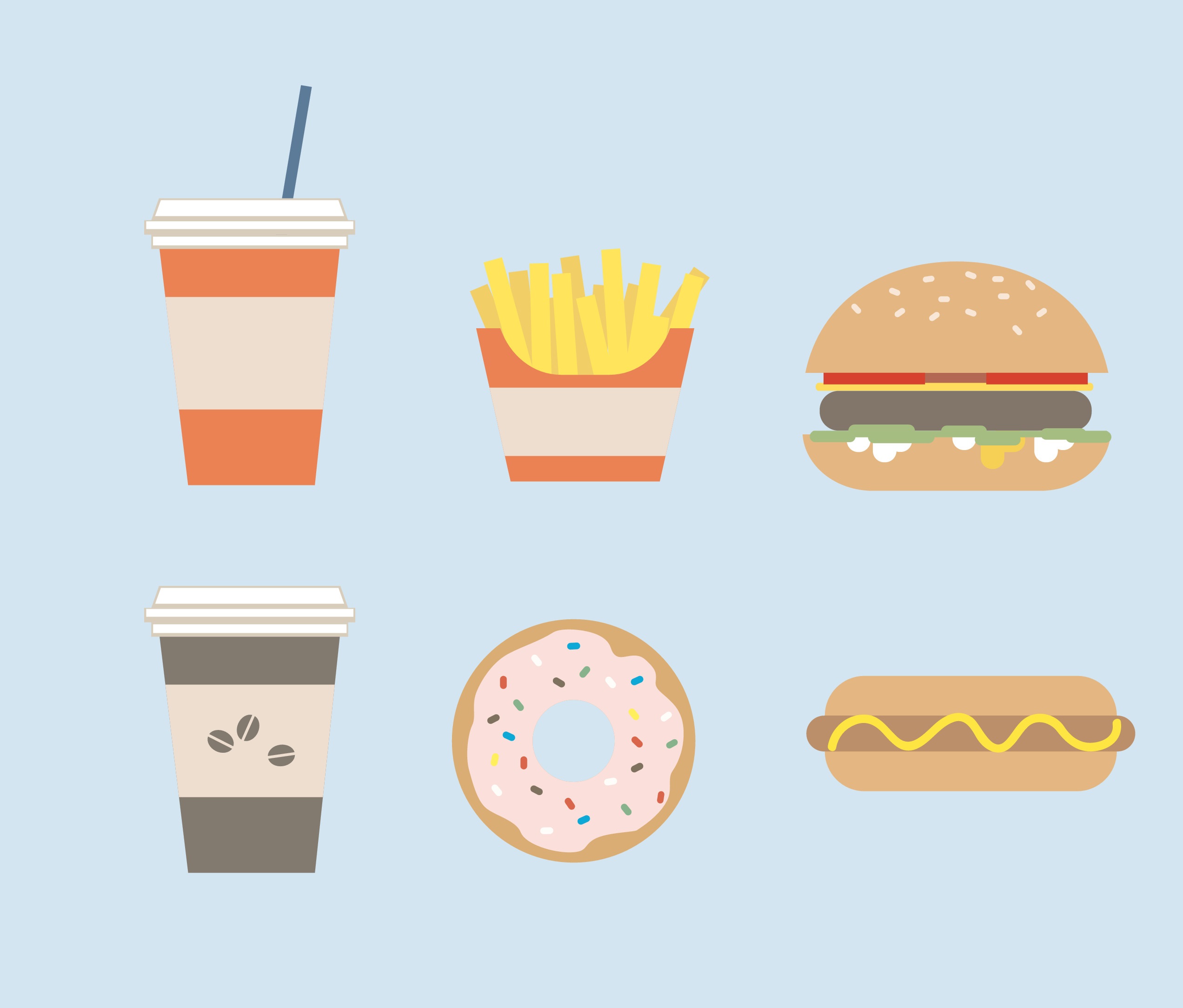 infographic of junk food